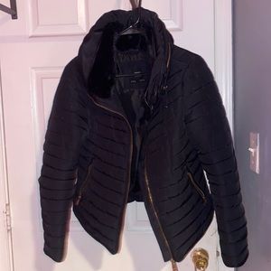 Zara small navy blue puffer jacket